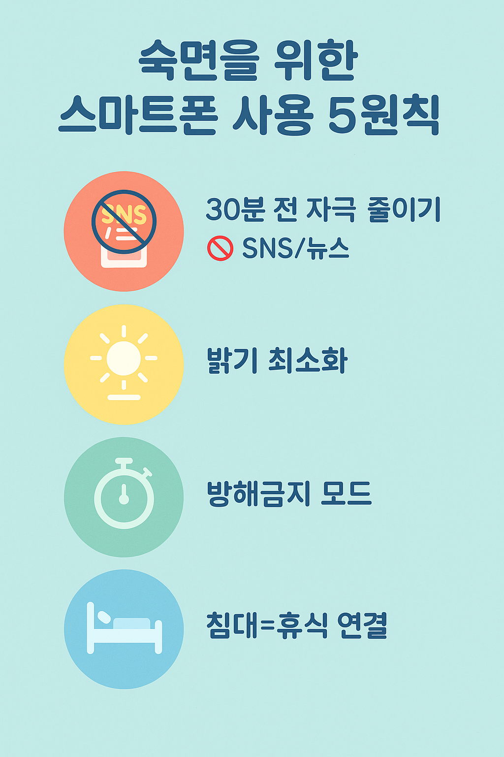 숙면 스마트폰 사용 전략
