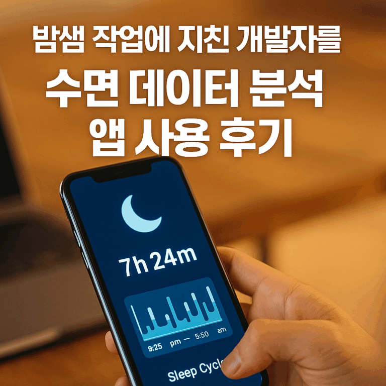 밤샘 작업에 지친 개발자를 위한 수면 데이터 분석 앱 사용 후기