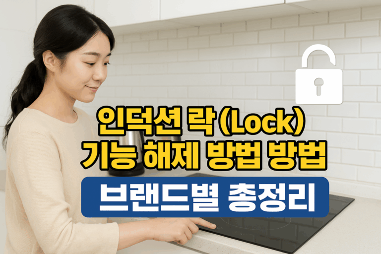 인덕션 락(Lock) 기능 해제 방법, 브랜드별 정리