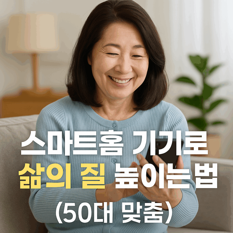 스마트홈 기기 사용으로 삶의 질 높이기
