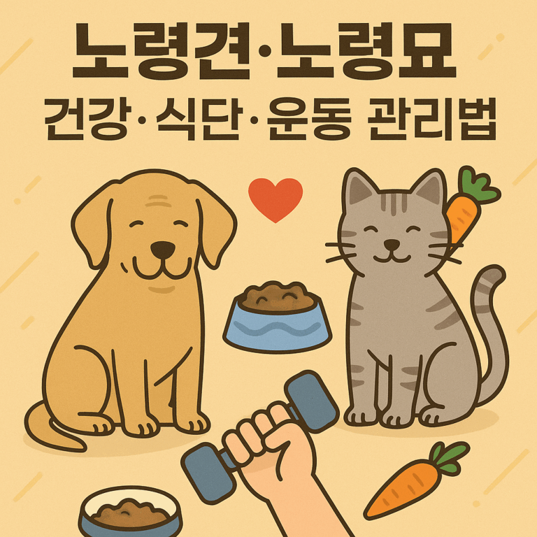 노령견, 노령묘 건강 식단 운동 관리법