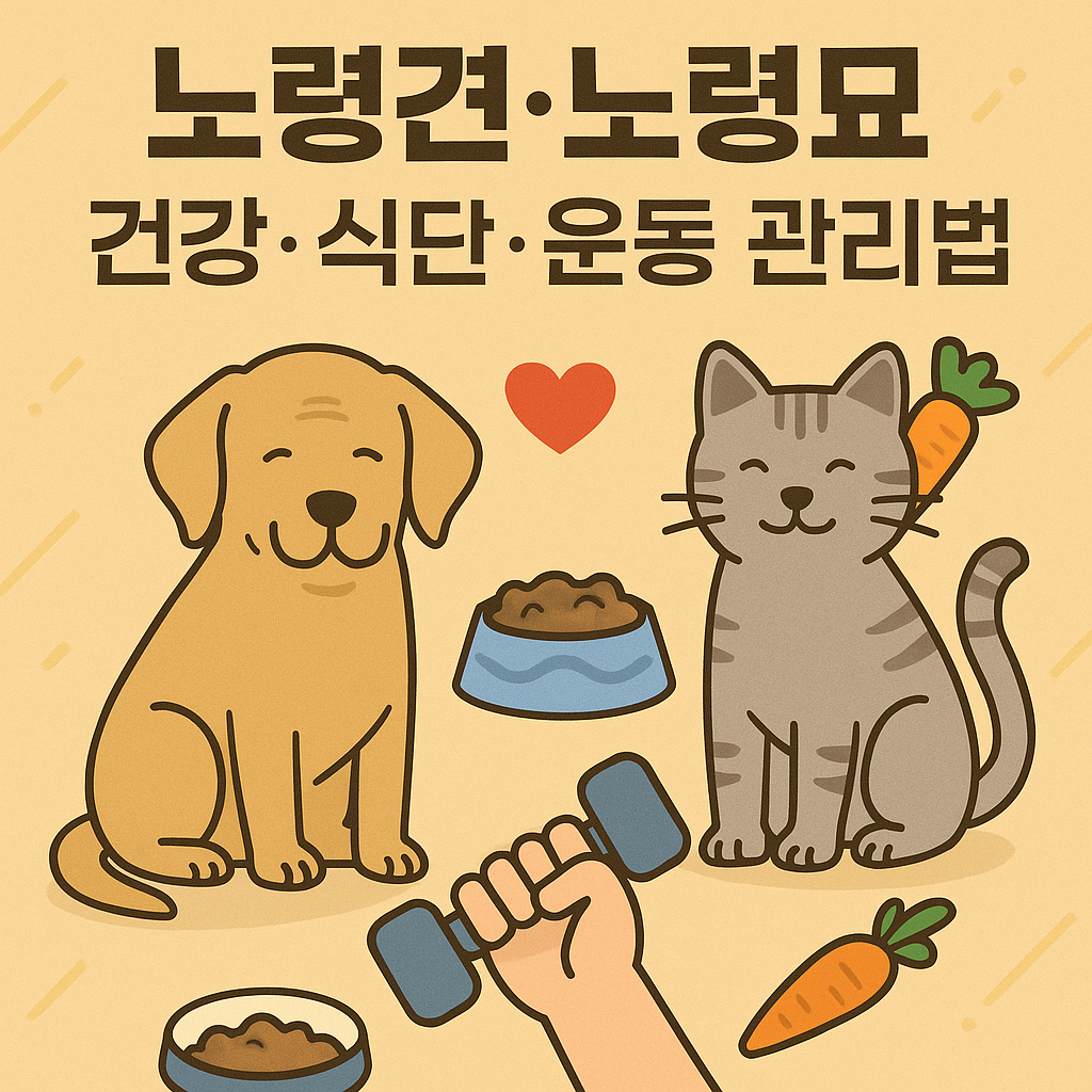 노령견, 노령묘 건강 식단 운동 관리법