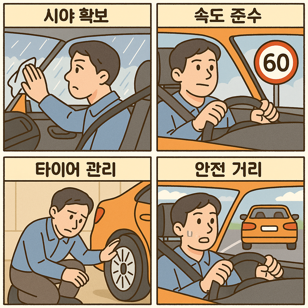 시야 확보 타이어 관리