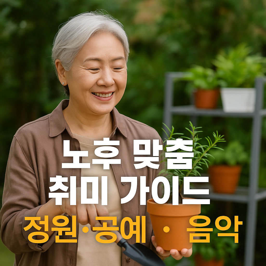 노후 맞춤 취미 가이드