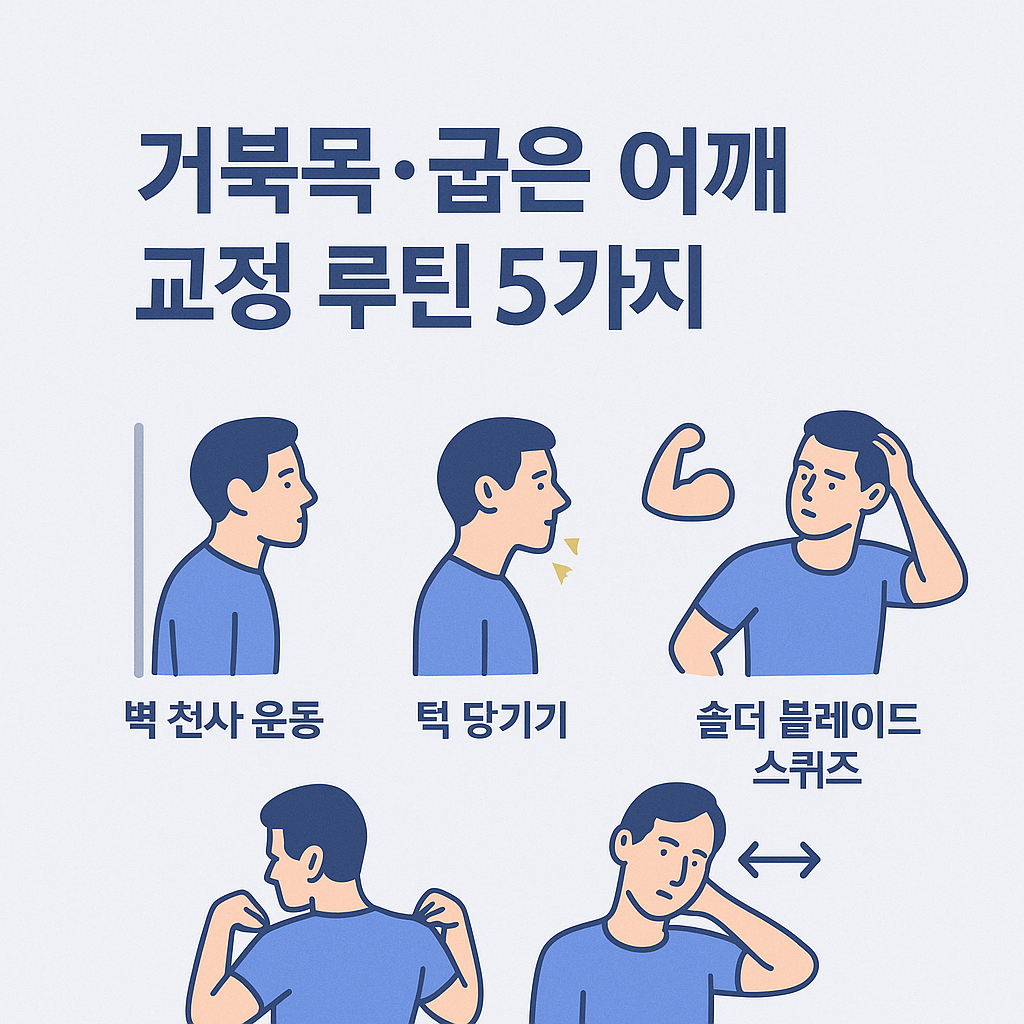 거북목 굽은 어깨 교정 루틴