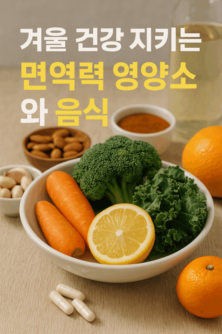 겨울 건강 면역력 영양소와 음식