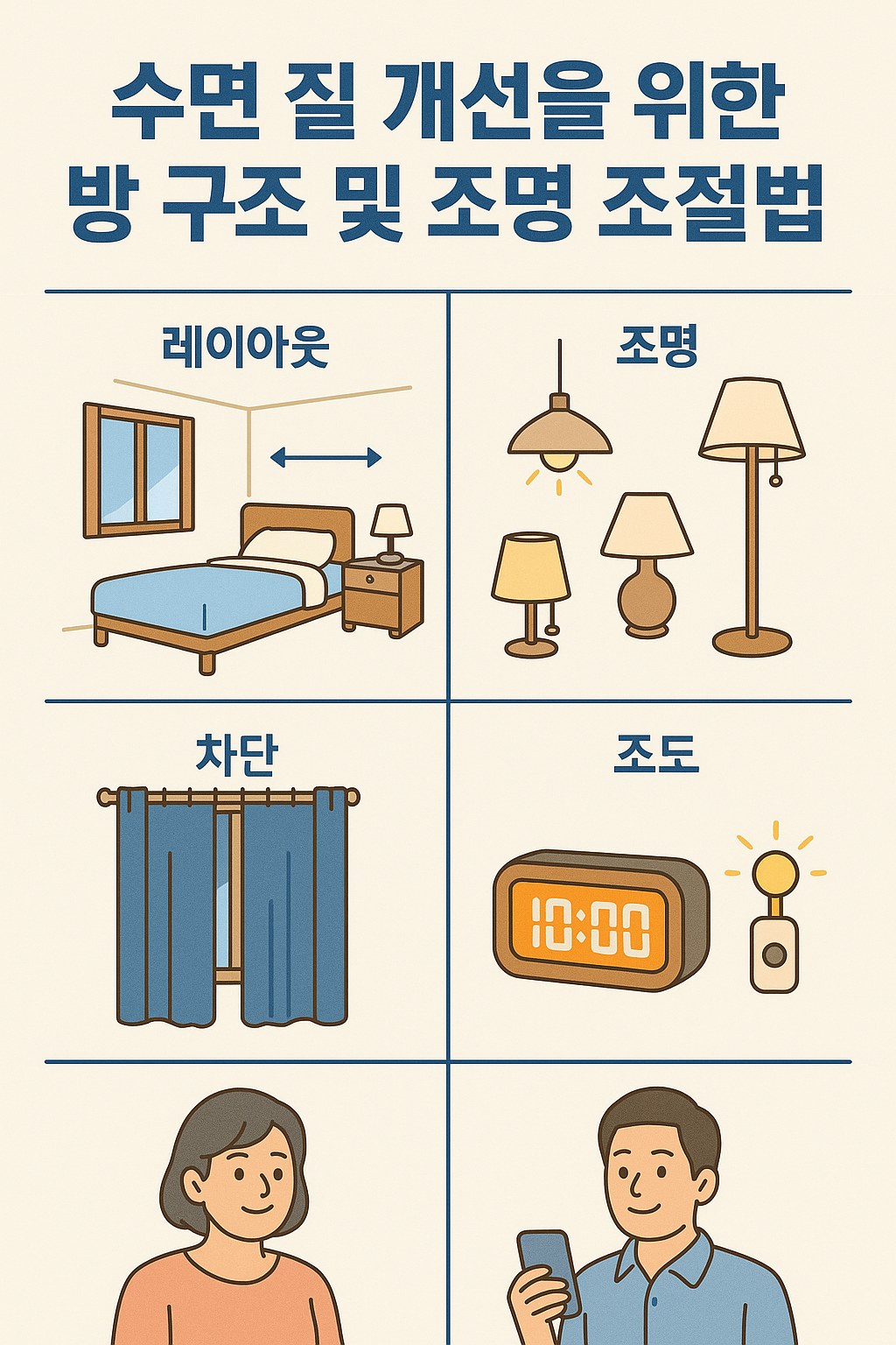 수면 개선 방 구조와 조명 조절법