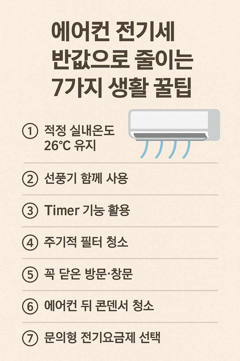 에어컨 전기세 절약 꿀팁