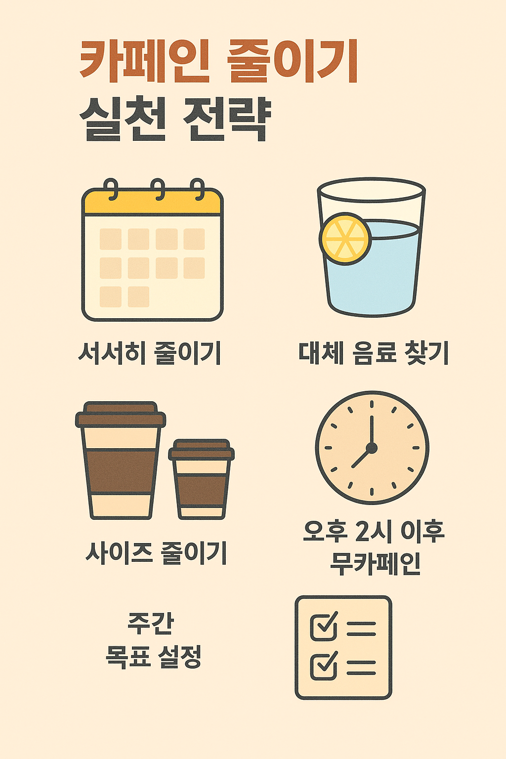카페인 줄이기 실천 전략