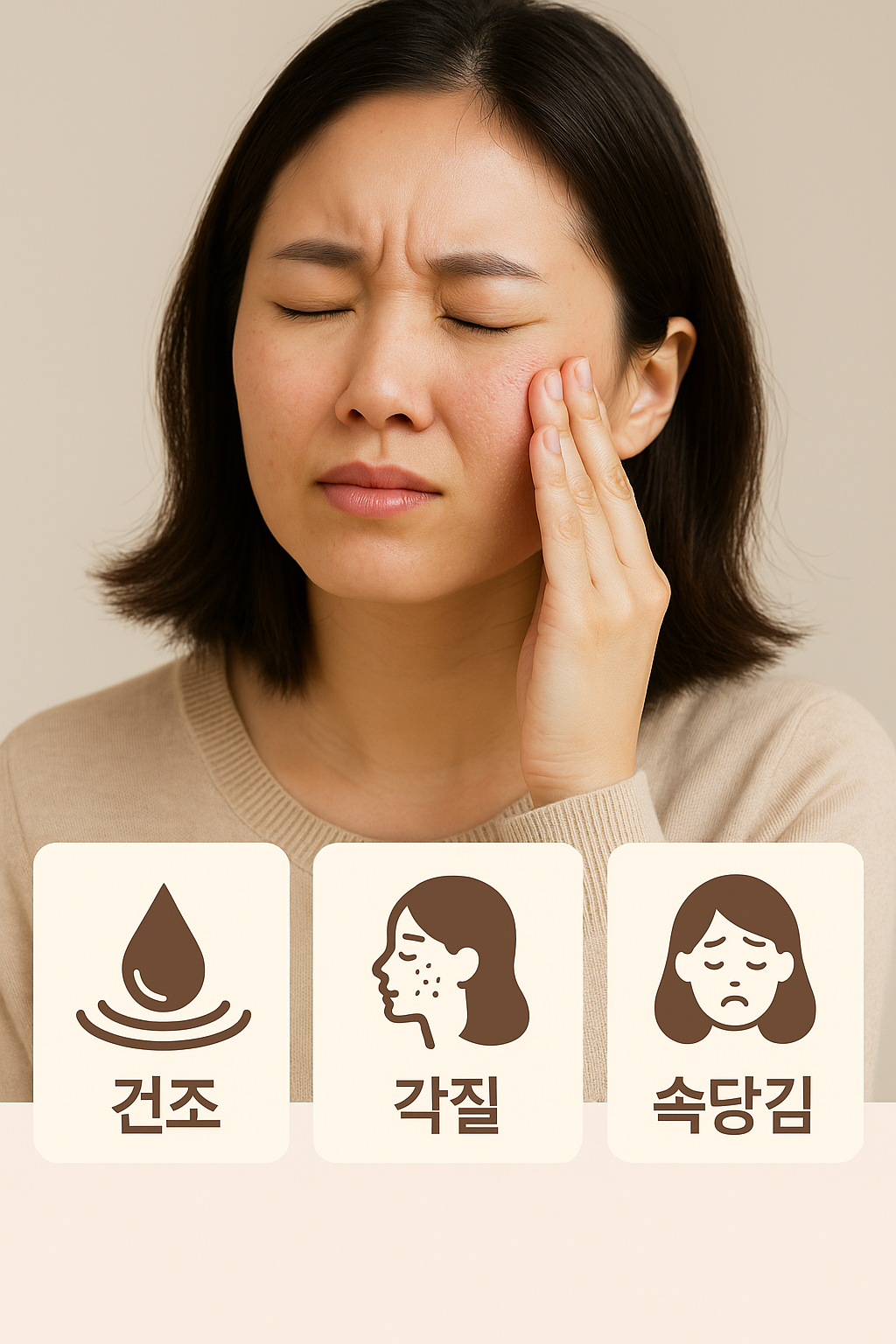건조, 각질, 속당김 관리